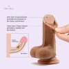 7Inch 18CM Realistic Brown Dildo Sex Toys For Female India